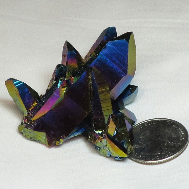 Rainbow Aura Quartz Crystal Cluster | Blue Moon Crystals