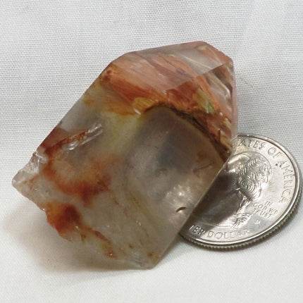 Rare Polished Amphibole Angel Wing Phantom Quartz Crystal