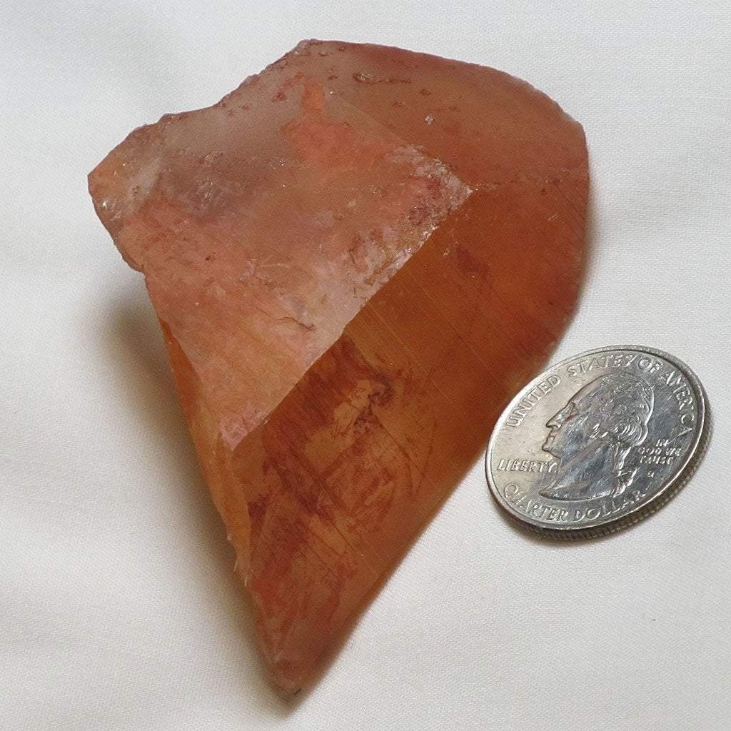 Red Quartz Crystal Tabby Point from Morocco