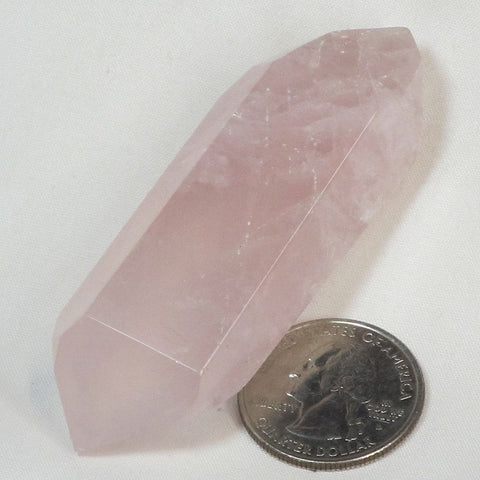 Polished Rose Quartz Double Terminated Tabby Point