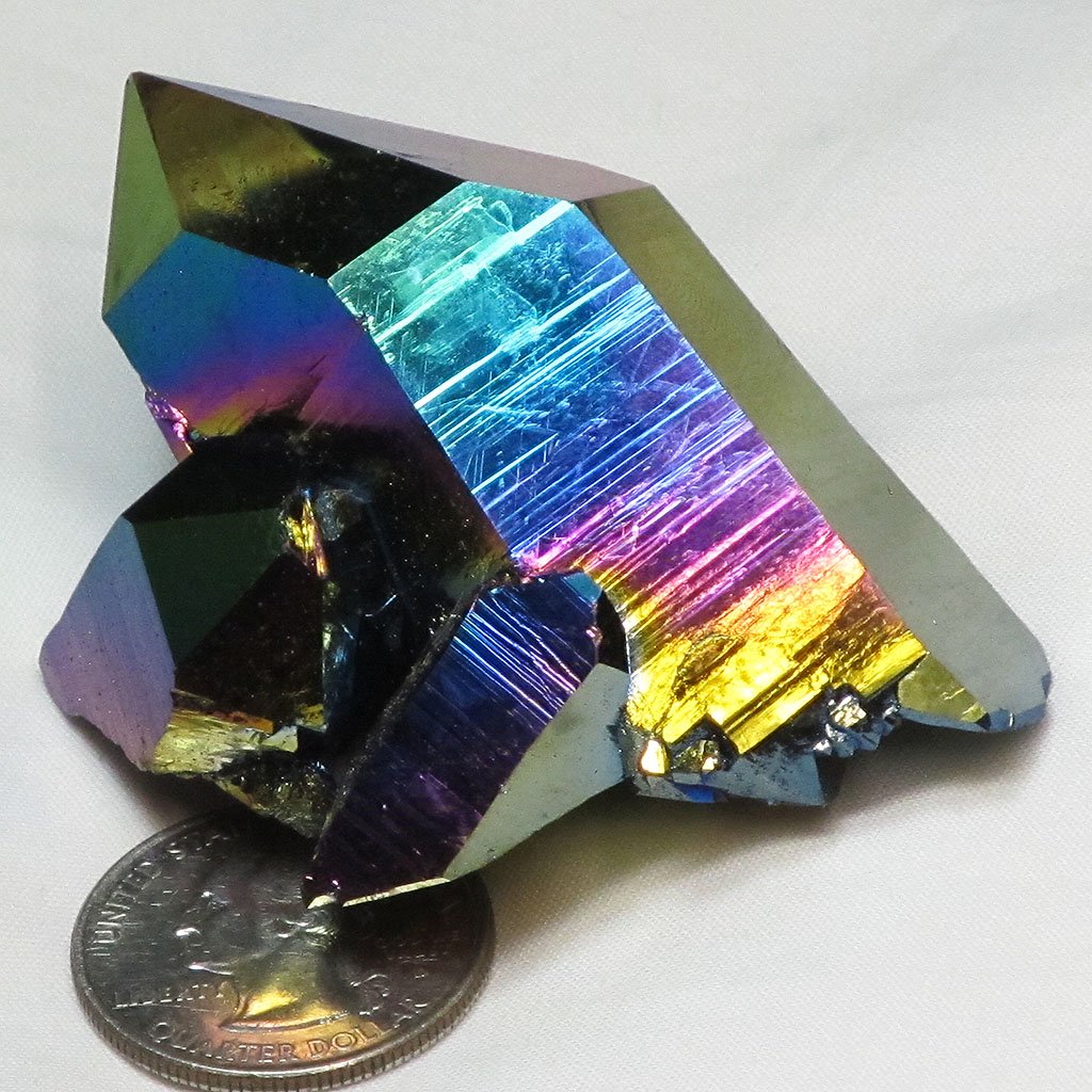 Rainbow Aura Quartz Crystal Cluster | Blue Moon Crystals