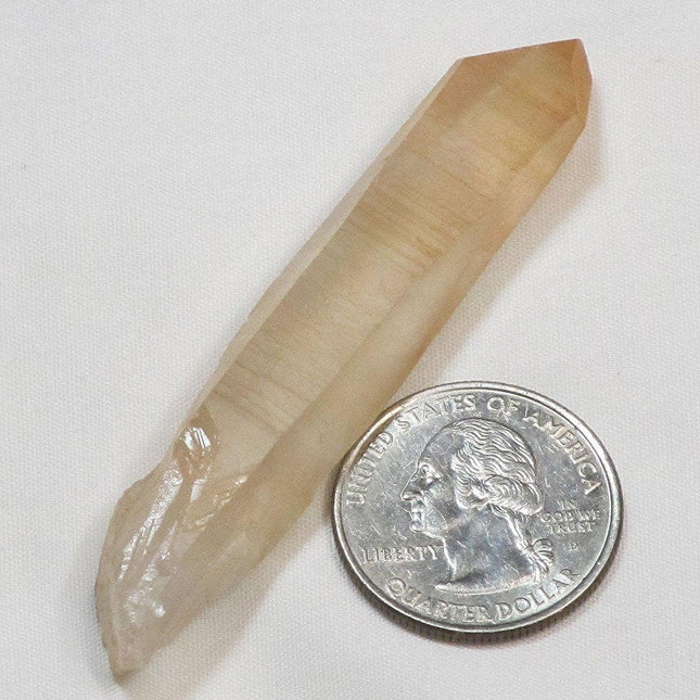 Tangerine Quartz Crystal Tabby Point with a Phantom