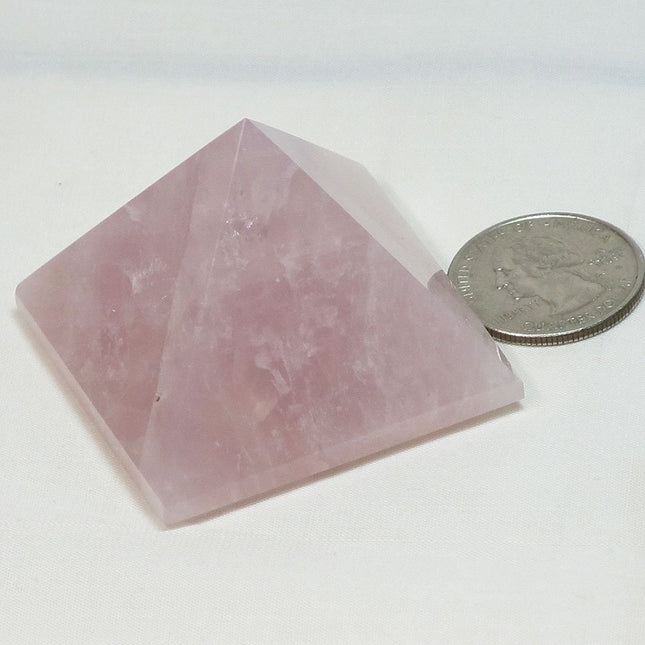 Polished Rose Quartz Pyramid | Blue Moon Crystals & Jewelry