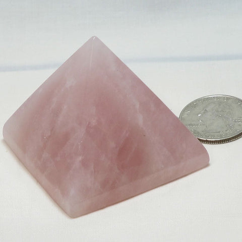 Polished Rose Quartz Pyramid | Blue Moon Crystals & Jewelry