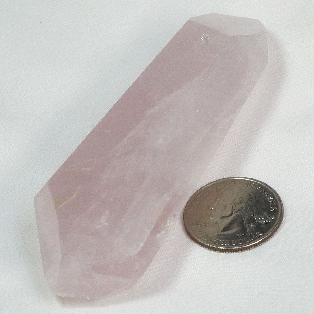 Polished Rose Quartz Double Terminated Point | Blue Moon Crystals