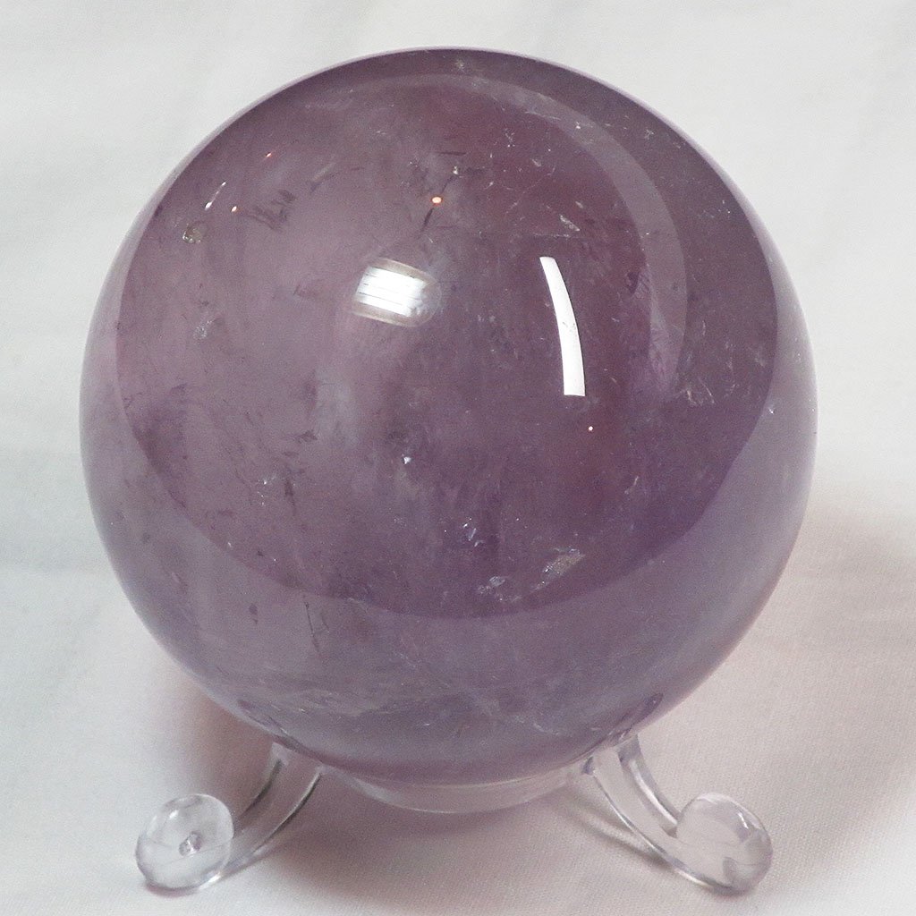 Polished Amethyst Sphere with Rainbows