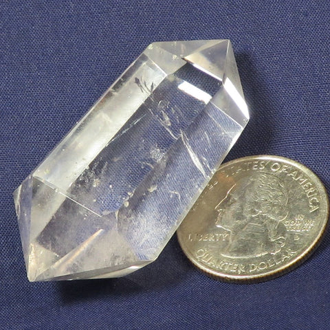 Polished Clear Quartz Crystal Generator Double Terminated Point