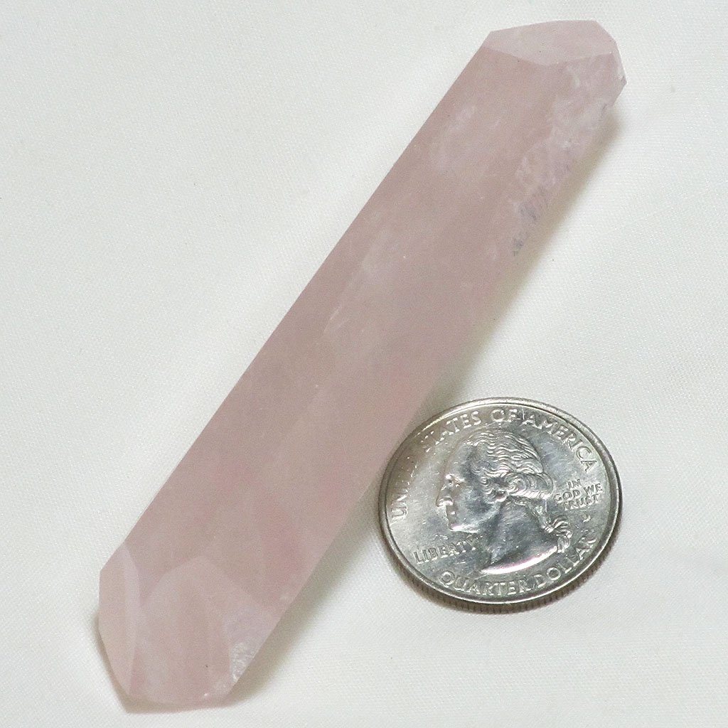 Polished Double Terminated Rose Quartz Crystal Point