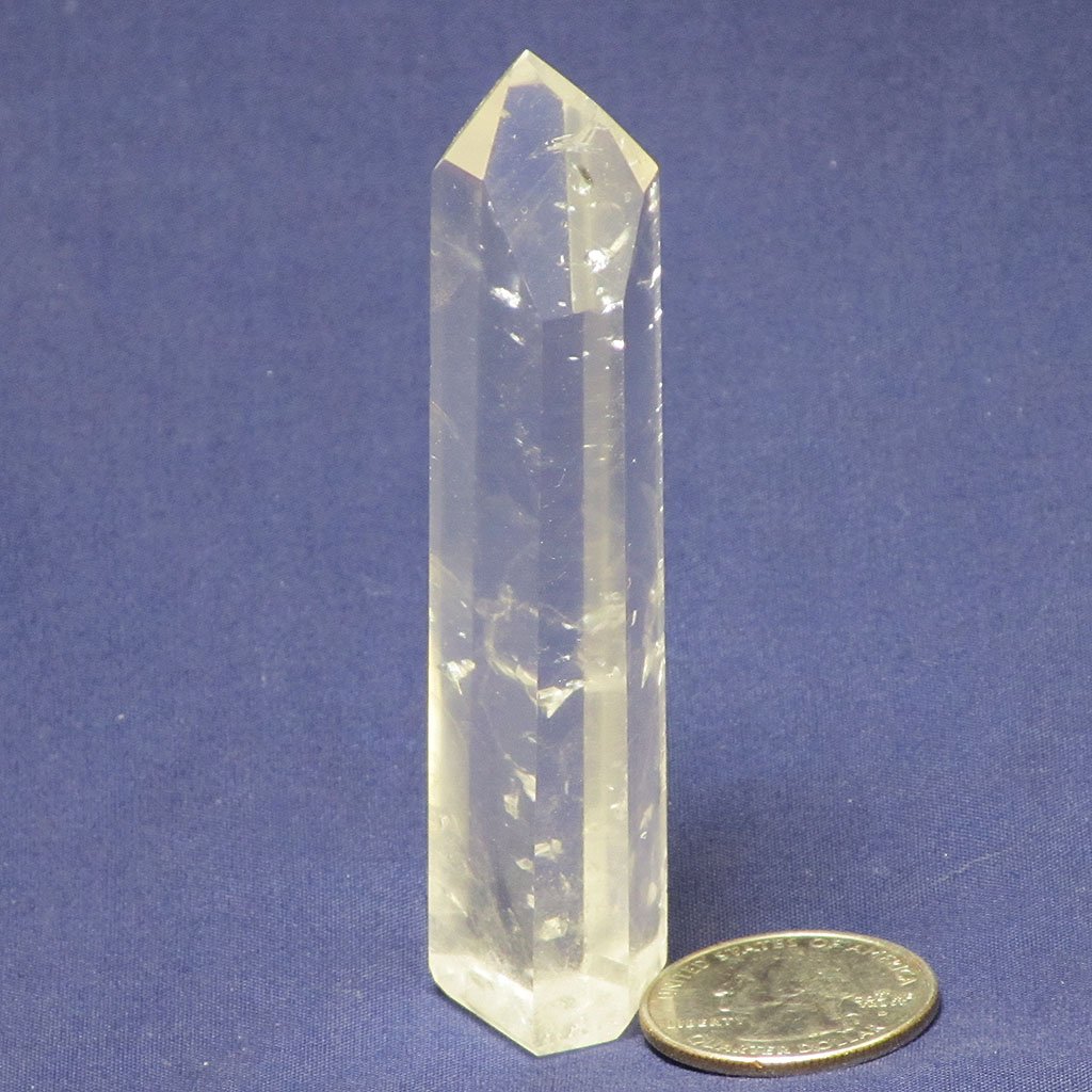 Polished Clear Quartz Point with Penetrators | Blue Moon Crystals