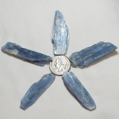 5 Blue Kyanite Blades from Brazil