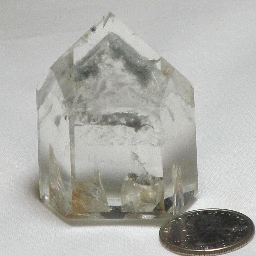 Polished Quartz Crystal Point with a Phantom