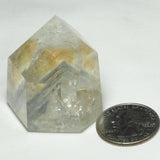 Polished Quartz Crystal Point w/ Phantoms & Iron Oxide Included