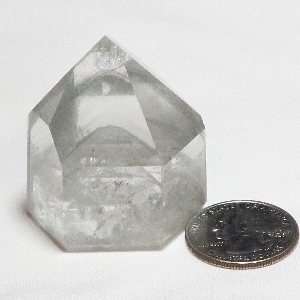 Polished Quartz Crystal Point with 2 Phantoms