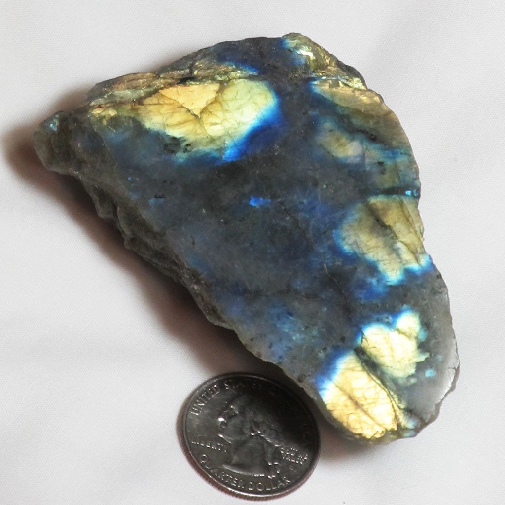 1-side Polished Labradorite from Madagascar | Blue Moon Crystals