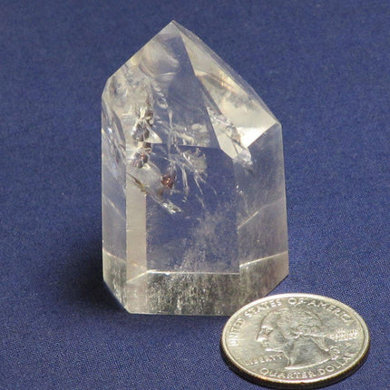 Polished Quartz Crystal Point with Rainbow