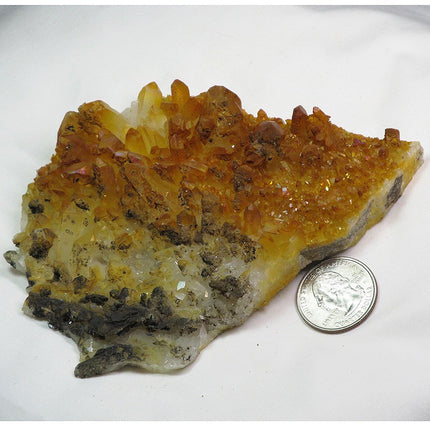 Uncleaned Arkansas Quartz Crystal Cluster with Iridescence