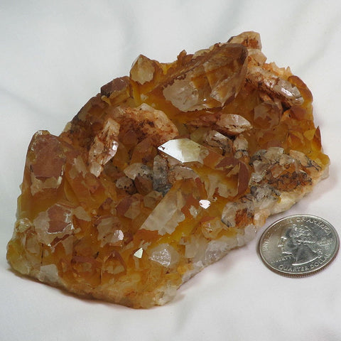 Un-cleaned Arkansas Quartz Crystal Cluster with Adularia