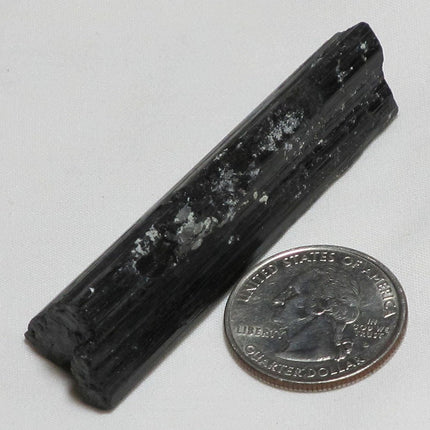 White Quartz on Black Tourmaline from Brazil