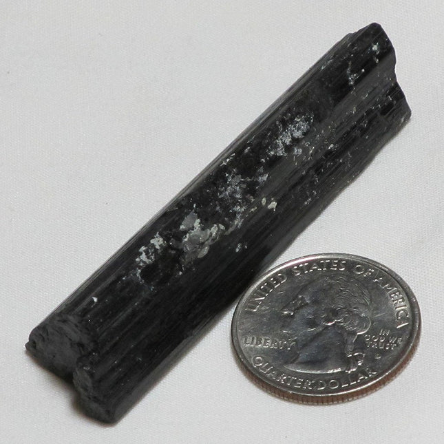 White Quartz on Black Tourmaline from Brazil