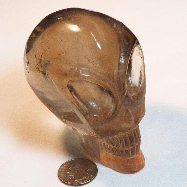 Carved Smoky Quartz Alien Skull | Blue Moon Crystals & Jewelry