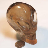 Carved Smoky Quartz Alien Skull | Blue Moon Crystals & Jewelry