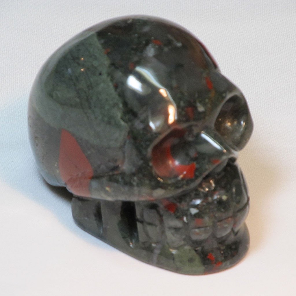 Carved Bloodstone Skull | Blue Moon Crystals & Jewelry