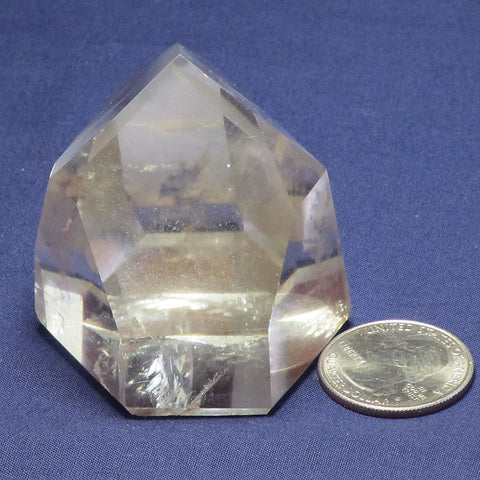 Polished Phantom Channeler Quartz Crystal Point