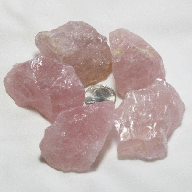 5 Pieces of Natural High Quality Rose Quartz from Madagascar