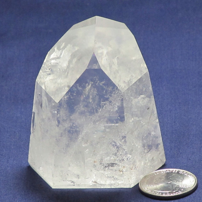 Polished Transmitter Quartz Crystal Point from Brazil