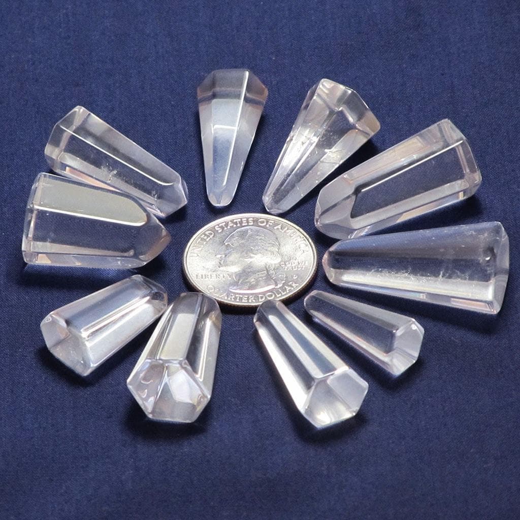 10 Polished Clear Quartz Crystal Points