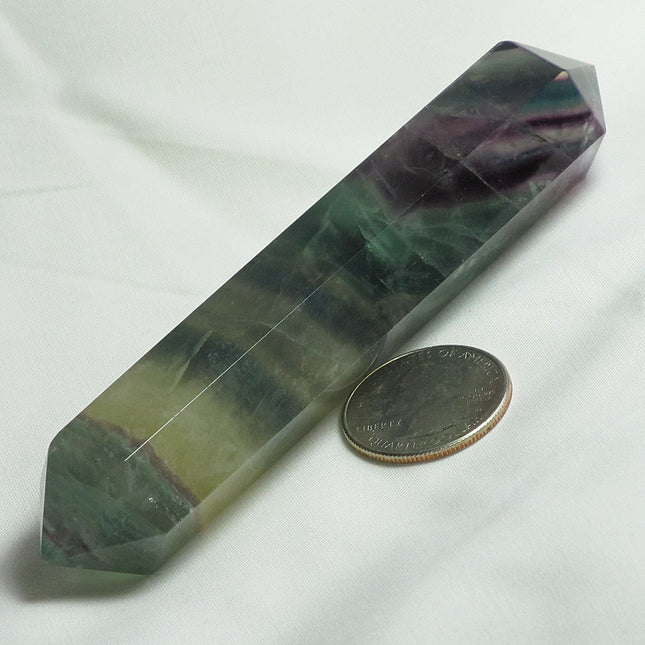 Polished Double Terminated Fluorite with Generator Terminations