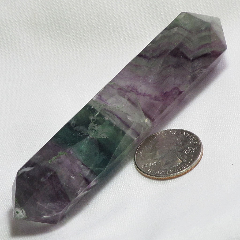 Polished Double Terminated Fluorite with Generator Terminations