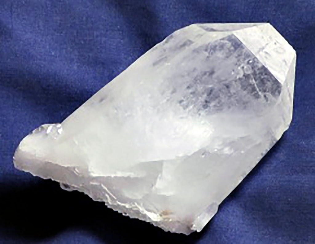 Tabby Quartz Crystal Point with Self-Healed Base