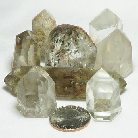 Polished Quartz Crystal Point with Phantom or Inclusion