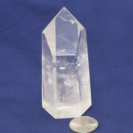 Polished Quartz Crystal Channeler Point with Time-Link Activation