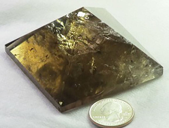 Smoky Quartz Pyramid with Rainbows